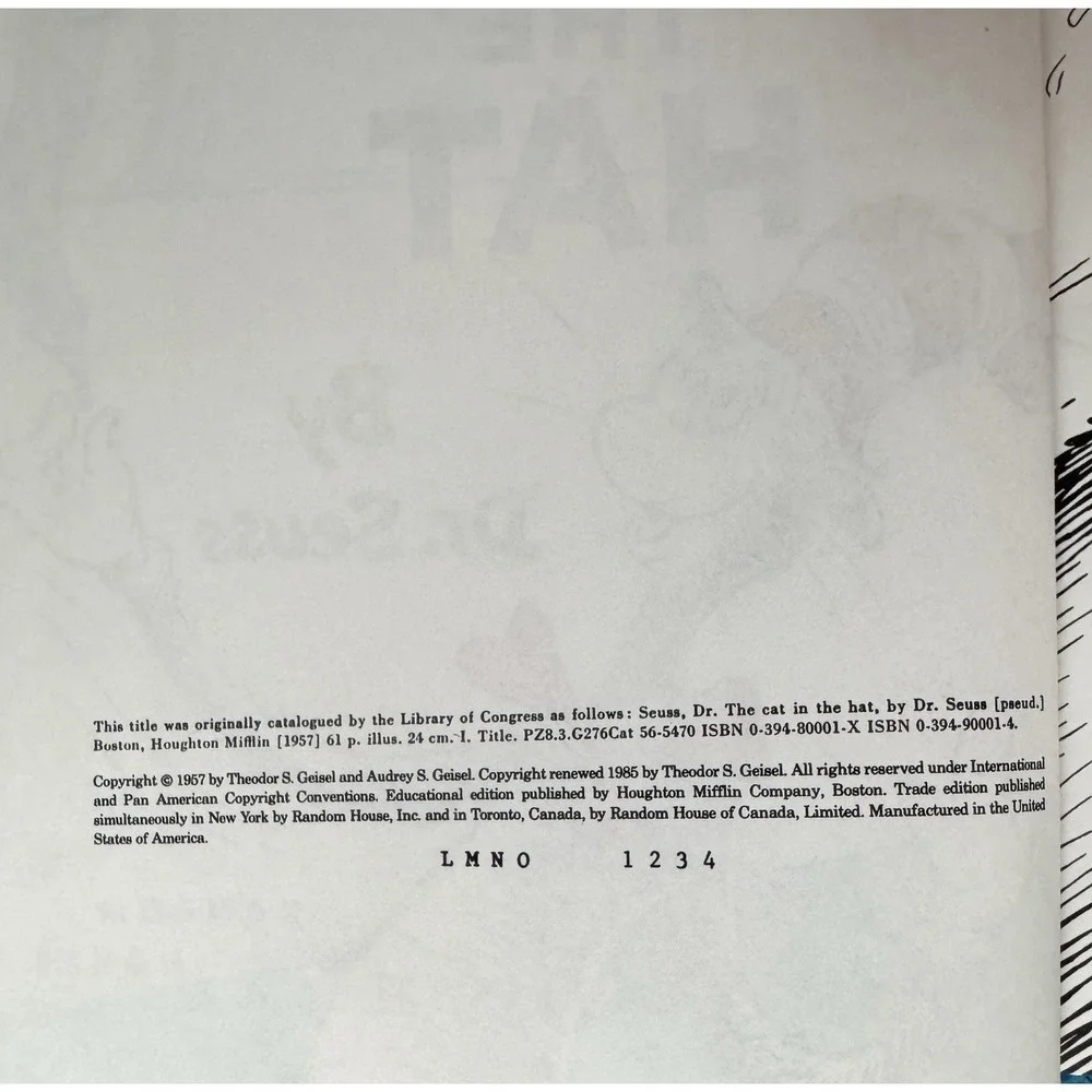 DR SEUSS-Banned Book I Saw It On Mulberry In Set (Copyrights 1963-1974) 6 in Set